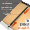 DIY Doctor - Drawer Doctor Kit - Mend Repair Broken Buckled Drawers - Drawer Strengthener - Drawer Repair Kit - Drawer Support - Drawer Reinforce