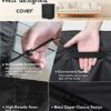 Folding Bed Storage Cover, Falezern 38 in Adjustable Rollaway Bed Cover, Waterproof and Dustproof, with Metal Zipper and Adjustable Drawstring, T