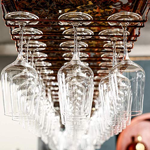 EYLINK Wine Racks,Wine Lovers/Floating Wine Shelf Wine Glass Rack Wine Rack Adjustable Height Ceiling Mounted Hanging Wine Bottle Holder Metal Ir