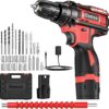 Bamse Cordless Drill Driver 12V, Electric Screwdriver with 18+1 Torque, 3/8" Chuck, 2 Speed, 30Nm Power Drill with LED Light, 1 Battery 1.5Ah Inc