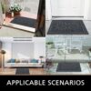 7VSTOHS Door Mats Indoor Outdoor 50x80cm, Dirt Trapper Non Slip Outdoor Mats, Absorbent Washable Doormats for Front Back Door Outside and Inside,