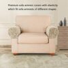 Kaket 2 PCS Sofa Armrest Covers, Armchair Covers for Arms, Armrest Covers for Armchair, Sofas, Couches, Recliner (Apricot)
