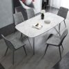 dining chair Modern Dining Chairs Upholstered Kitchen Room Chairs with Metal Legs Modern High Back Leisure Accent Chairs with Non-Slip Foot Pad (