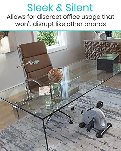 Vive Under Desk Bike Pedal Exerciser - Stationary Exercise Leg Peddler - Low Impact, Portable Mini Cycle Bike for Under Your Office Desk - For Ar