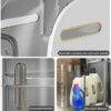 4 Tier Toilet Paper Holder Cabinet with Drawers Free Standing Toilet Paper Holder Narrow Skinny Bathroom Storage Cabinet Corner Floor Cabinet Ver