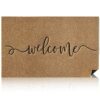 AAZZKANG Welcome Mat Outdoor with Durable Non Slip Rubber Backing Ultra Absorb Mud Easy Clean Entry Door Mat