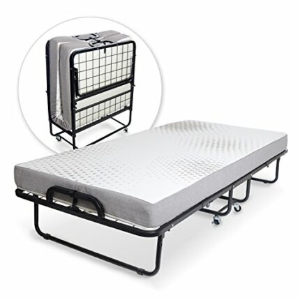 Milliard Diplomat Guest Folding Bed with 12.5cm Thick Luxurious Memory Foam Mattress and a Strong Sturdy Foldable Rollaway Frame - Small Single 1