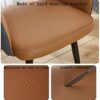 Kitchen Dining Room Furniture Chairs Dining Chairs Set Of 4,Water Proof Leather Kitchen Chairs with Carbon Steel Legs,Modern High Back Padded Sof