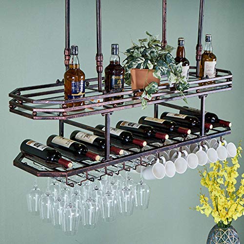 MiroDo Household Wine Shelf Cup Holder- Metal Wall Hanging Mounted Wine Champagne Glass Goblets Stemware Rack Holder Home Living Room Shelf Wine