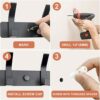 ZGELIN Coat Rack Wall Mounted,5 Coat Hooks for Hanging Coats,Heavy Duty Metal Double Hook Rack Hook Rail,Coat Rack with Hooks,Wall Mount Coat Han