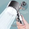 Lotvic Shower Head Powerful Flow with Filter, High Pressure Shower Heads with 3 Spray Modes and Water Stop Button, Handheld Water Saving Shower H