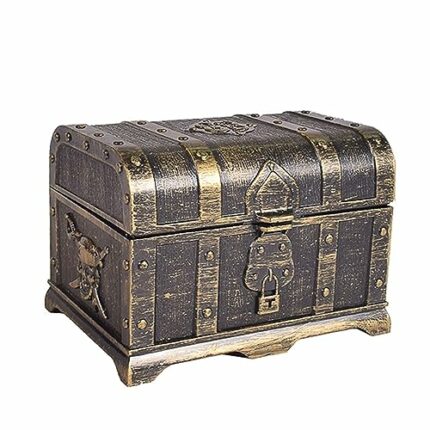 MJWDP Treasure Chest Decorative Treasure Chest Keepsake Jewelry Box Plastic Toy Treasure Boxes Party Decor