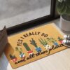 Carvapet Artificial Coir Doormat with Non-Slip Backing for Indoor and Outdoor 17 x 30 inch Front Door Welcome Mat Floral Doormat, Lavender