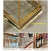 Inverted Ceiling Wine Bottle Holder Stainless Steel Metal Household Goblet Holder Simple Storage Living Room Display Glass Wine Cup Holder Bar Fl