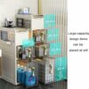Toilet Paper Organizer for Bathroom Cabinet, Narrow Bathroom Gap Organizer Drawer Shelf Toilet Floor Storage