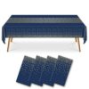 4 Pack Disposable Tablecloth for Rectangle Tables, KENOBEE 137 x 274 cm Waterproof Party Table Cover for Indoor or Outdoor Birthday Thanksgiving