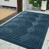 Yimobra Durable Indoor Door Mats, Easy Clean Entrance Floor Rug, Water Absorption Welcome Mat for Outdoor Front Door, Resist Dirt, Patio, Busy Ar