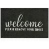 AAZZKANG Doormat Outdoor Entrance with Non Slip Rubber Backing Welcome Please Remove Your Shoes Mat Easy to Clean Indoor Door Mat for Entrance