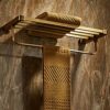 HIGOH Towel Racks,Bathroom Towel Rack Wall Mounted Towel Holder,All Copper Antique Towel Rack,European Retro Bath Towel Holder,Bathroom Wall Moun
