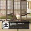 2pc Folding Room Divider Stand,Screen Panel Feet Room Divider Bracket Plastic Base Support Legs for Hotel Home Office