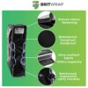 Protective Mattress Bags with Handles. Mattress Cover for Moving and Storage - Reusable + Extra Heavy Duty (Double Size (Black)