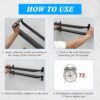 Towel Rails,Towel Holder with 2 Towel Bars Wall Mounted, 24 Inch Self Adhesive Towel Rail with Hooks, Aluminum Towel Holders Towel Rack For Bathr