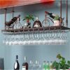 Stylish Simplicity Wine Rack, Vintage Wrought Iron Wine Rack, Ceiling Wine Rack, Creative Display Rack, Home Goblet Rack, Restaurant Kitchen Bar