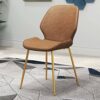 dining chair Kitchen Dining Room Furniture Chairs Dining Chairs Set Of 6 Vintage Dining Side Chairs PU Cushion Seat Bar Chairs Metal Legs Non-Sli