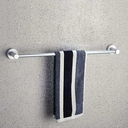 N/A Aluminium Bathroom Accessory Single Towel Bar Towel Rail Rust Round Towel Holder Bathroom Product
