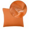 Udewo 2 Pack Waterproof Outdoor Cushion Cover, Orange Throw Pillow Case Decorative Outdoor Waterproof Pillow Covers 18X18 Inch (45X45cm) Garden C