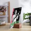 Vinyl Record Holder Display Stand - Tabletop Now Playing Album Cover Holder - Now Spinning Record Rack - Single CD Stand LP Display Shelf - Woode