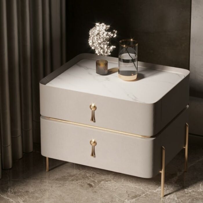 WALNUT Nightstand Italian Bedroom Storage Cabinet Small Unit Nightstand