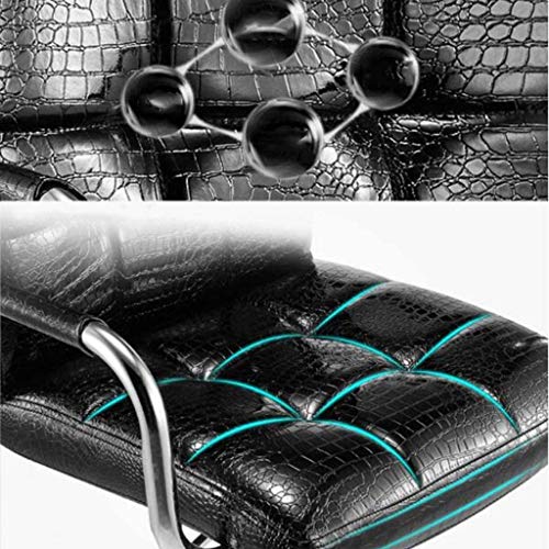 LUKEO Hydraulic Bar Stool Dining Chairs with Backrest 360° Swivel Adjustable Height PU Upholstered Seat Assembled Pub Home