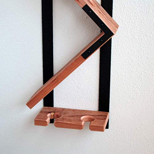 SCKTFS Wine Rack, Vintage Solid Wood Wrought Iron Hanging Cup Creative Hanging Cup Rack, Bracket Structure