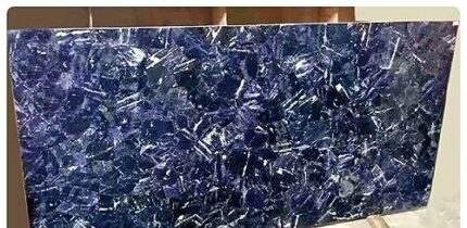 Gifts And Artefacts 24 x 48 Inches Random Work with Sodalite Stone Dining Table Top Rectangle Shape Blue Marble Kitchen Table for Home Furniture