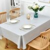 Yofori Table Cloth Wipe Clean Grey Wipeable Tablecloth PVC Waterproof Table Cover Plastic Table Protecter for Kitchen Outdoor (137x180cm, Grey)