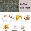 Tablecloth for Folding Table, boho Picnic Table Cover, Waterproof Fitted Table Covers for 6 Foot Tables, Elastic Rim Plastic Table Cover for Picn