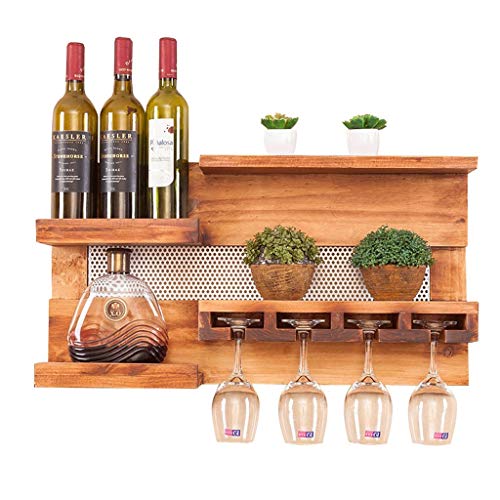 NEOCHY Wine Rack Solid Wall-Mounted Restaurant Living Room Bar Counter Simple Wine Glass Goblet Rack