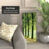 Red Lantern Double Sided Path of Life Canvas Folding Screen, 3 Foot - 4 Panel