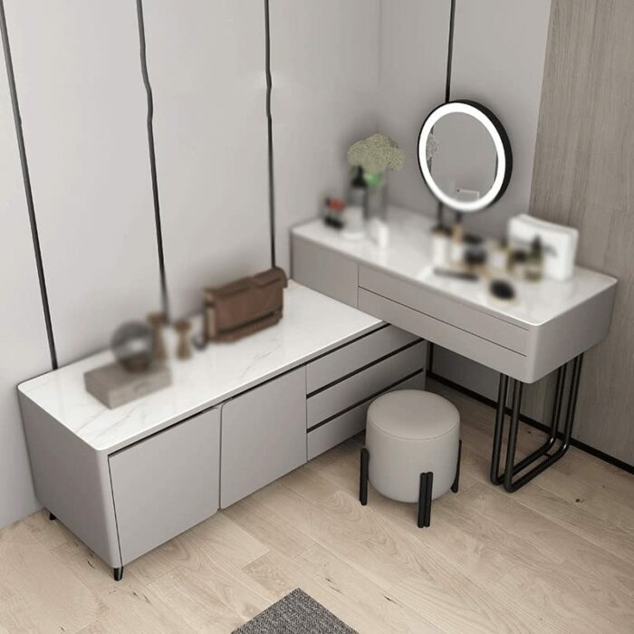 n/a Wooden Dressing Table Storage Storage Side Cabinet Corner Vanity Table Smart Vanity