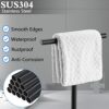 Pynsseu Bath Hand Towel Holder Standing, SUS304 Stainless Steel Matte Black T-Shape Towel Bar Rack Stand, Tower Bar for Bathroom Kitchen Vanity C