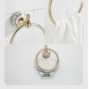 HIGOH Towel Racks,Towel Holder Bath Towel Holder, Bathroom Hand Towel, Towel, Wall Mounted Stainless Steel Kithen Washroom Bath Towel Holder Hang