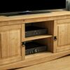 Amazon Brand - Movian Corona TV Cabinet, 2 Door 1 Shelf, Solid Pine Wood, 51 x 120 x 40 cm & Brand - Movian Corona Coffee Table With Drawer, Dist