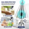 yeulluey Kitchen Taps with Pull Out Spray, Temperature Display Kitchen Sink Taps High Arc Single Handle Kitchen Mixer Taps 1 Hole Commercial Kitc