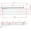 System Holz s.r.l. Towel holder kit with three arms