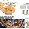 Yesland Little Wood Stool - 9.5 Inch/24cm Round Bamboo Shower Seat Stool Milking Stool - Anti Slip Small Short Stool for Kids, Adults, Shoe Chang