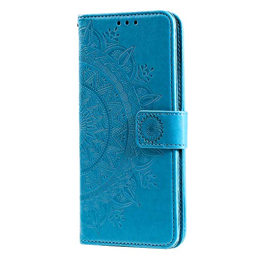 Reevermap Samsung Galaxy S23 Case, Protective Wallet Case Flip Shockproof PU Leather Card Slots Embossed Mandala Magnetic Closure Stand Cover for