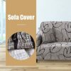 Cafopgrill Non Slip Elastic Sofa Cover Removable Stretch Elastic Fabric Sofa Protector Sofa Cover/Two/Three/Four Seater(3 Seater:190-230cm),Silve