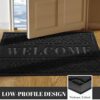 Yimobra Welcome Door Mat, Heavy Duty Durable Front Door Mat for Home Entrance, Garage and Garden Outside Entryway Floor Mat, Non Slip, Fade Resis