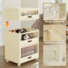 YFXCVSL Dresser Drawer and Chest, Plastic Drawer Storage, 3 Tiers Storage Drawers for Bedroom, Closet,Hallway, Nursery, Bathroom, Office, Dresser